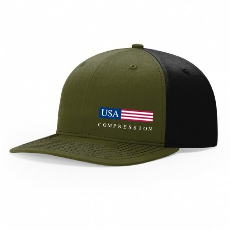 Richardson Twill Mesh Cap - Loden/Black