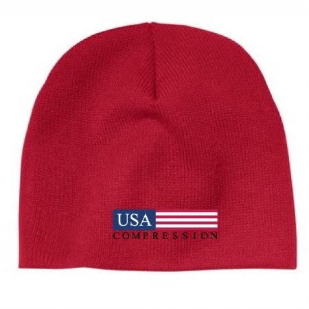 Knit Beanie - Red