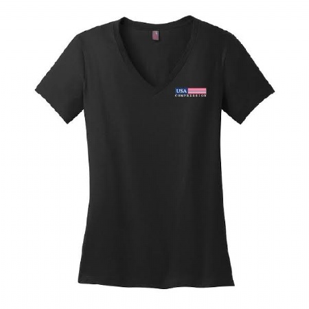 Ladies V-Neck T-Shirt - Black