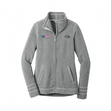 The North Face Ladies Sweater Fleece Jacket - Grey