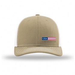 Richardson Twill Mesh Cap - Khaki/White