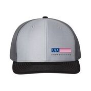 Richardson TriColor Twill Back Cap - Grey/Charcoal/Black