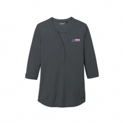 OGIO Ladies Jewel Henley - Diesel Grey
