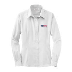 Ladies Non-Iron Pinpoint Oxford - White